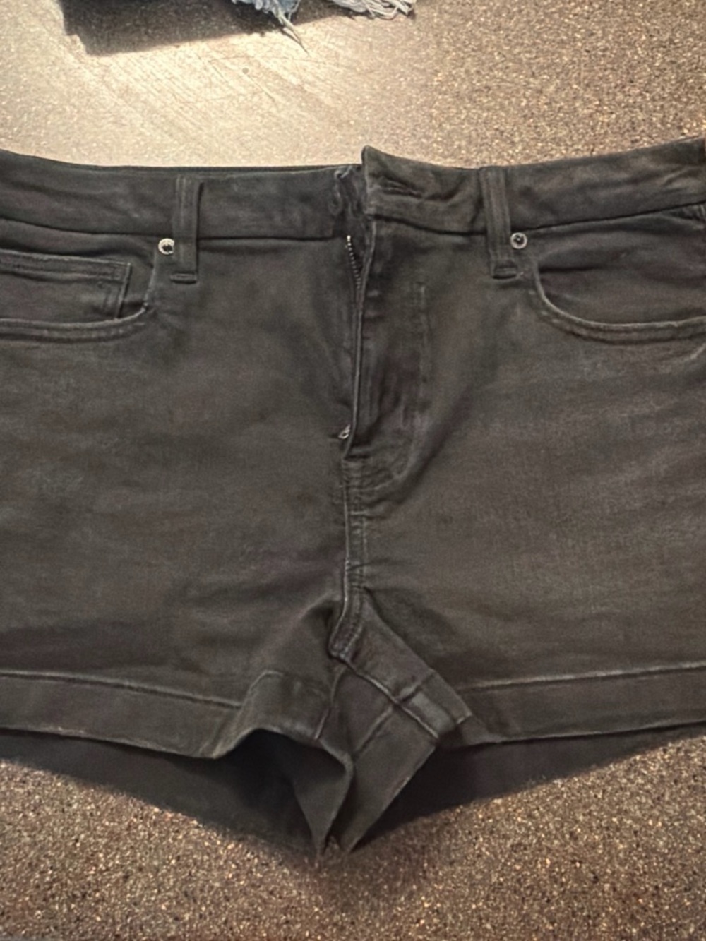 American Eagle Outfitters Black High-Rise Denim Shorts